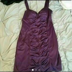 Purple scrunched dress